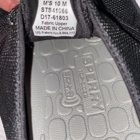 Mens Sperry slip on Flex Deck water beach shoes Sneakers sz 10 black boating - Picture 3 of 6